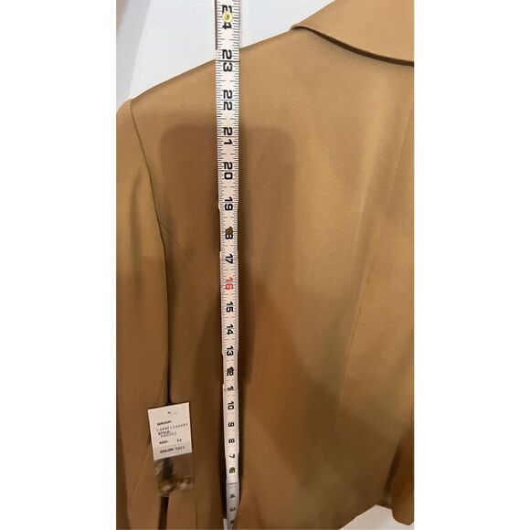 DUE PER DUE BROWN SILK JACKET WOMENS SIZE 10 NEW WITH TAGS - Picture 8 of 10